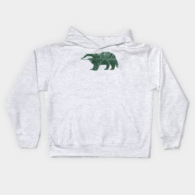 Badger Kids Hoodie by threeblackdots